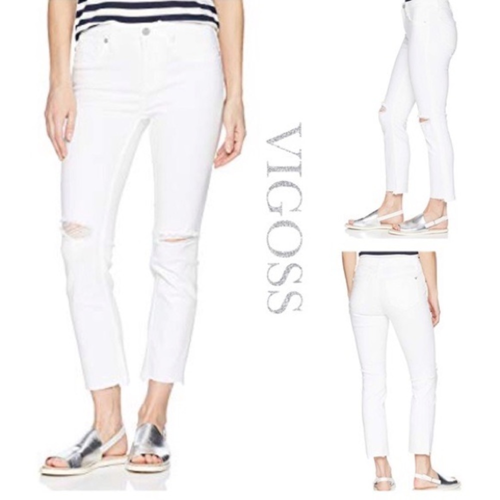 🚨 Vigoss Stevie Crop Straight Leg Jean in White